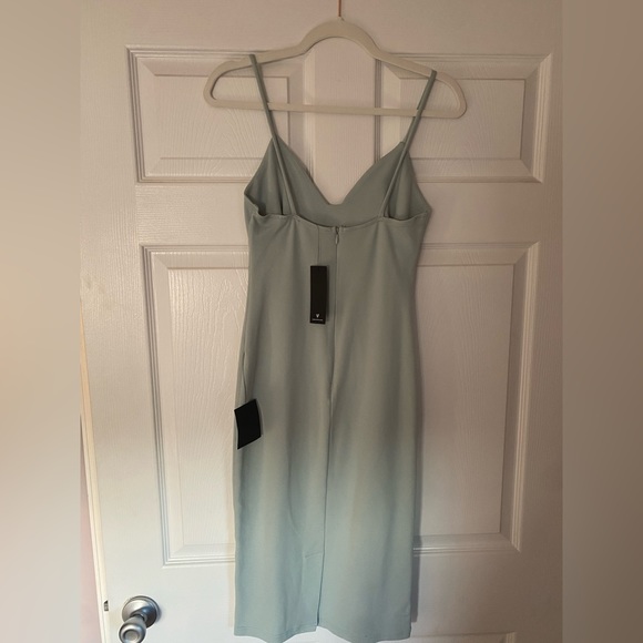 Don't Tell 'Em Light Blue Bodycon Midi Dress - Picture 2 of 5